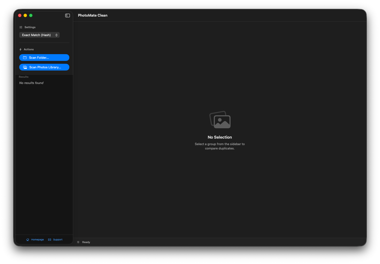PhotoMate Clean Interface